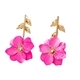 Inlaid Flower Earrings For Women Beach Vacation Wear