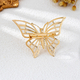 YLC-XZ-2486 Gold Brooch Minimalist Hollow Butterfly Brooch For Women