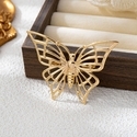 YLC-XZ-2486 Gold Brooch Minimalist Hollow Butterfly Brooch For Women