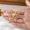 YLC-XZ-2486 Gold Brooch Minimalist Hollow Butterfly Brooch For Women