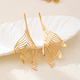 YLC-ES-2197 Gold Earrings Irregular Hollow Leaf Earrings For Women