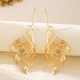 YLC-ES-2197 Gold Earrings Irregular Hollow Leaf Earrings For Women