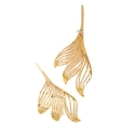 YLC-ES-2197 Gold Earrings Irregular Hollow Leaf Earrings For Women