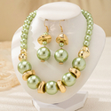 Baroque Style Faux Pearl Necklace And Earring Set
