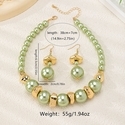 Baroque Style Faux Pearl Necklace And Earring Set