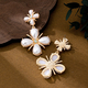 YLC-ES-2363 White Earrings Vintage Palace Style Faux Pearl Flower Earrings For Women