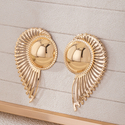 YLC-ES-1830 Gold Earrings Irregular Hollow Circular Spliced Stud Earrings For Women