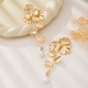 YLC-ES-1926 Gold Earrings 3D Flower Tassel Earrings For Women Party Banquet Wear