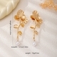 YLC-ES-1926 Gold Earrings 3D Flower Tassel Earrings For Women Party Banquet Wear