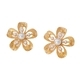 YLC-ES-2347 Gold Earrings Vintage Faux Pearl Flower Stud Earrings For Women