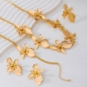 YLC-TZ-2302 Gold Set Vintage Butterfly Flower Jewelry Set For Women