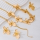 YLC-TZ-2302 Gold Set Vintage Butterfly Flower Jewelry Set For Women