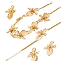 YLC-TZ-2302 Gold Set Vintage Butterfly Flower Jewelry Set For Women