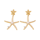 Starfish Drip Oil Pearl Pendant Earrings For Women