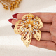 YLC-XZ-2228 Gold Brooch Retro Inlaid Flower Brooch Elegant Women's Party Accessory