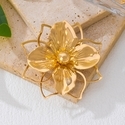 YLC-XZ-2310 Gold Brooch Retro Elegant Flower Brooch For Women