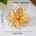 YLC-XZ-2310 Gold Brooch Retro Elegant Flower Brooch For Women