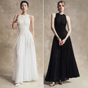 Elegant Lace Full-Skirt Umbrella Dress Formal Gown