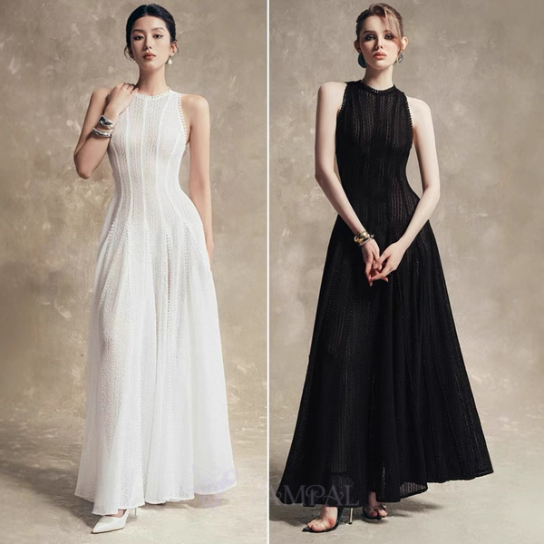 Elegant Lace Full-Skirt Umbrella Dress Formal Gown