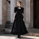 Renaissance-Damenkleid Stil 7 Schwarz (Auf Lager) Vintage europäischer Hofstil formelles Abendkleid für Damen