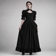 Renaissance-Damenkleid Stil 7 Schwarz (Auf Lager) Vintage europäischer Hofstil formelles Abendkleid für Damen