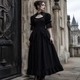 Renaissance-Damenkleid Stil 7 Schwarz (Auf Lager) Vintage europäischer Hofstil formelles Abendkleid für Damen