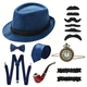 Vintage 1920S Party Ball Men's Set With Top Hat Pipe Pocket Watch Bow Tie