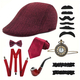 Vintage 1920S Party Ball Men's Set With Top Hat Pipe Pocket Watch Bow Tie