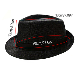 1PCS Black Round Top Hat (60Cm Head Circumference)
