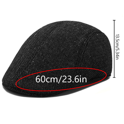 1PCS Black Flat Cap (60Cm Head Circumference)