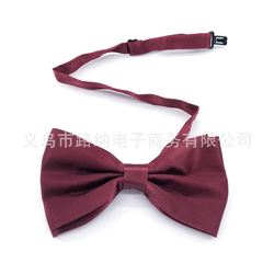 Men's Bow Tie Wine Red