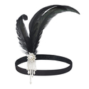 1920S Masquerade Feather Headband Gatsby Party Costume Accessory