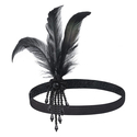 1920S Masquerade Feather Headband Gatsby Party Costume Accessory