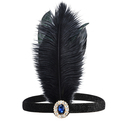1920S Masquerade Feather Headband Gatsby Party Costume Accessory