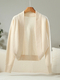 Minimalist Solid Color Wool Shawl Coat Women Loose Batwing Sleeve Cardigan