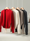 Minimalist Solid Color Wool Shawl Coat Women Loose Batwing Sleeve Cardigan