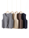 Round Neck Sleeveless Knit Vest Top