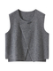 Round Neck Sleeveless Knit Vest Top