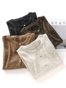 Custom-Dyed Linen Snowflake Yarn Knit Cardigan