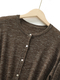 Custom-Dyed Linen Snowflake Yarn Knit Cardigan