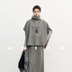100% Wool Cape Top Women Thickened Autumn Winter Elegant Shawl Vest
