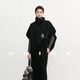 100% Wool Cape Top Women Thickened Autumn Winter Elegant Shawl Vest