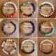 Handmade Crystal Bead Bracelet Vintage Round Stone