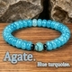 Handmade Crystal Bead Bracelet Vintage Round Stone