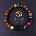 Sternzeichen-Tigerauge-Naturstein-Perlenarmband