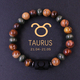 Sternzeichen-Tigerauge-Naturstein-Perlenarmband