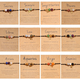 Handgefertigtes gewebtes Kordel-Sternzeichen-Armband mit Naturstein-Kristall