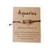 Handgefertigtes gewebtes Kordel-Sternzeichen-Armband mit Naturstein-Kristall