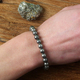 Natural Stone Rhombus Faceted Bead Bracelet For Men