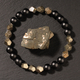 Natural Stone Rhombus Faceted Bead Bracelet For Men